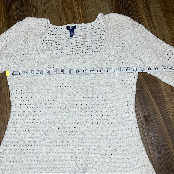 Gap Crochet Sweater Pullover Boho Festival Size L - Picture 6 of 10
